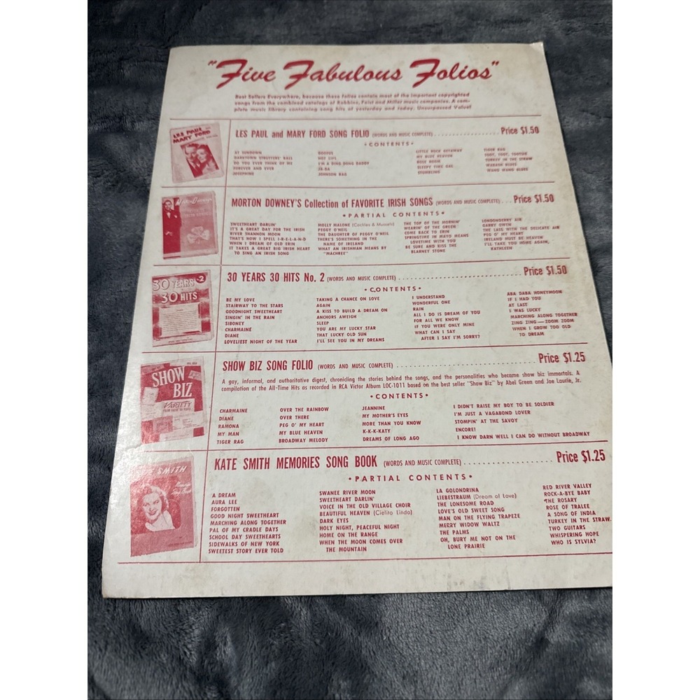 The Bus Stop Song Sheet Music Marilyn Monroe A Paper of Pins - Picture 2 of 3